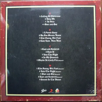 <u>PRESSING INFO</u><br><table class=inf_press><tbody><tr class=inf_info><td class=inf_title>Album:</td><td class=inf_info> Agony & Irony on White | White (Bootleg)  </td></tr>
    <td class=inf_title>Pressing:</td><td> Unofficial Pressing /??  </td></tr>
    <td class=inf_title>Release Date:</td><td> Dec. 13th 2022  </td></tr>
    <td class=inf_title>Album Pressed:</td><td> 2022  </td></tr>
    <td class=inf_title>Label:</td><td> none  </td></tr>
    <td class=inf_title>Insert:</td><td> none  </td></tr>
    <td class=inf_title>Barcode:</td><td> none  </td></tr>
    <td class=inf_title>Side A Matrix:</td><td> none  </td></tr>
    <td class=inf_title>Side B Matrix:</td><td> none  </td></tr>
    <td class=inf_title>&nbsp;</td><td> <a href=https://www.discogs.com/release/25589293 target=_blank rel=noopener noreferrer>View This Release on Discogs</a>  </tr></tbody></table>
    <br><br><u>TRACKLIST</u><br><table class='inf_tracks'><tbody><tr>
            <td class='inf_num'>A1</td>
            <td class='inf_trk'>Calling All Skeletons</td>
            <td class='inf_len'>3:19</td>
            <td><a href='#' class='lyric-link' data-album-code='ai' data-song-title='Calling All Skeletons'>Lyrics</a></td></tr><tr>
            <td class='inf_num'>A2</td>
            <td class='inf_trk'>Help Me</td>
            <td class='inf_len'>3:45</td>
            <td><a href='#' class='lyric-link' data-album-code='ai' data-song-title='Help Me'>Lyrics</a></td></tr><tr>
            <td class='inf_num'>A3</td>
            <td class='inf_trk'>In Vein</td>
            <td class='inf_len'>3:56</td>
            <td><a href='#' class='lyric-link' data-album-code='ai' data-song-title='In Vein'>Lyrics</a></td></tr><tr>
            <td class='inf_num'>A4</td>
            <td class='inf_trk'>Over And Out</td>
            <td class='inf_len'>3:14</td>
            <td><a href='#' class='lyric-link' data-album-code='ai' data-song-title='Over And Out'>Lyrics</a></td></tr><tr>
            <td class='inf_num'>A5</td>
            <td class='inf_trk'>I Found Away</td>
            <td class='inf_len'>4:01</td>
            <td><a href='#' class='lyric-link' data-album-code='ai' data-song-title='I Found Away'>Lyrics</a></td></tr><tr>
            <td class='inf_num'>A6</td>
            <td class='inf_trk'>Do You Wanna Know?</td>
            <td class='inf_len'>3:36</td>
            <td><a href='#' class='lyric-link' data-album-code='ai' data-song-title='Do You Wanna Know?'>Lyrics</a></td></tr><tr>
            <td class='inf_num'>B1</td>
            <td class='inf_trk'>Live Young, Die Fast</td>
            <td class='inf_len'>4:14</td>
            <td><a href='#' class='lyric-link' data-album-code='ai' data-song-title='Live Young, Die Fast'>Lyrics</a></td></tr><tr>
            <td class='inf_num'>B2</td>
            <td class='inf_trk'>Love Love, Kiss Kiss</td>
            <td class='inf_len'>3:25</td>
            <td><a href='#' class='lyric-link' data-album-code='ai' data-song-title='Love Love, Kiss Kiss'>Lyrics</a></td></tr><tr>
            <td class='inf_num'>B3</td>
            <td class='inf_trk'>Lost And Rendered</td>
            <td class='inf_len'>3:23</td>
            <td><a href='#' class='lyric-link' data-album-code='ai' data-song-title='Lost And Rendered'>Lyrics</a></td></tr><tr>
            <td class='inf_num'>B4</td>
            <td class='inf_trk'>Ruin It</td>
            <td class='inf_len'>3:36</td>
            <td><a href='#' class='lyric-link' data-album-code='ai' data-song-title='Ruin It'>Lyrics</a></td></tr><tr>
            <td class='inf_num'>B5</td>
            <td class='inf_trk'>Into The Night</td>
            <td class='inf_len'>3:23</td>
            <td><a href='#' class='lyric-link' data-album-code='ai' data-song-title='Into The Night'>Lyrics</a></td></tr></tbody></table><br><br>
    <u>NOTES</u><br> This version of the record is a bootleg made somewhere in the Netherlands. This is not a legitimate pressing of the album, but the quality is still fantastic. The jacket and center labels are constructed from images of the main album and singles from the era.
 - Back