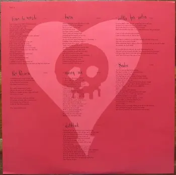 <u>PRESSING INFO</u><br><table class=inf_press><tbody><tr class=inf_info><td class=inf_title>Album:</td><td class=inf_info> Crimson on Mint | Mint  </td></tr>
    <td class=inf_title>Pressing:</td><td> Second Pressing /<50  </td></tr>
    <td class=inf_title>Release Date:</td><td> Dec. 15th 2009  </td></tr>
    <td class=inf_title>Album Pressed:</td><td> 2009  </td></tr>
    <td class=inf_title>Label:</td><td> Vagrant Records/Cobraside CSDLP1127  </td></tr>
    <td class=inf_title>Insert:</td><td> Double Sided Glossy  </td></tr>
    <td class=inf_title>Barcode:</td><td> 8 29707-95271 5  </td></tr>
    <td class=inf_title>Side A Matrix:</td><td> CSDLP-1127-A  </td></tr>
    <td class=inf_title>Side B Matrix:</td><td> CSDLP-1127-B  </td></tr>
    <td class=inf_title>Side C Matrix:</td><td> CSDLP-1127-C  </td></tr>
    <td class=inf_title>Side D Matrix:</td><td> CSDLP-1127-D  </td></tr>
    <td class=inf_title>&nbsp;</td><td> <a href=https://www.discogs.com/release/10117528 target=_blank rel=noopener noreferrer>View This Release on Discogs</a>  </tr></tbody></table>
<br><u>PRICING</u><span class='less' style='padding-left: 8px; color: var(--font-colour_grey);'>(prices shown in USD)</span><br><table class='inf_press'><tbody><tr class='inf_info'>
            <td class='inf_title'>Last Sold:</td>
            <td>$138.95 (Apr 3, 2023)</td>
            </tr><tr class='inf_info'>
            <td class='inf_title'>History:</td>
            <td>
                <span class='price-low' title='Sold on Sep 2, 2020'>Low: <span class='price-value'>$119.99</span></span>
                <span class='price-separator'>|</span>
                <span class='price-avg'>Avg: <span class='price-value'>$136.31</span></span>
                <span class='price-separator'>|</span>
                <span class='price-high' title='Sold on May 4, 2019'>High: <span class='price-value'>$150.00</span></span>
            </td>
            </tr></tbody></table><br>    <br><br><u>TRACKLIST</u><br><table class='inf_tracks'><tbody><tr>
            <td class='inf_num'>A1</td>
            <td class='inf_trk'>Time To Waste</td>
            <td class='inf_len'>4:11</td>
            <td><a href='#' class='lyric-link' data-album-code='crimson' data-song-title='Time To Waste'>Lyrics</a></td></tr><tr>
            <td class='inf_num'>A2</td>
            <td class='inf_trk'>The Poison</td>
            <td class='inf_len'>2:04</td>
            <td><a href='#' class='lyric-link' data-album-code='crimson' data-song-title='The Poison'>Lyrics</a></td></tr><tr>
            <td class='inf_num'>A3</td>
            <td class='inf_trk'>Burn</td>
            <td class='inf_len'>4:05</td>
            <td><a href='#' class='lyric-link' data-album-code='crimson' data-song-title='Burn'>Lyrics</a></td></tr><tr>
            <td class='inf_num'>B1</td>
            <td class='inf_trk'>Mercy Me</td>
            <td class='inf_len'>2:49</td>
            <td><a href='#' class='lyric-link' data-album-code='crimson' data-song-title='Mercy Me'>Lyrics</a></td></tr><tr>
            <td class='inf_num'>B2</td>
            <td class='inf_trk'>Dethbed</td>
            <td class='inf_len'>3:03</td>
            <td><a href='#' class='lyric-link' data-album-code='crimson' data-song-title='Dethbed'>Lyrics</a></td></tr><tr>
            <td class='inf_num'>B3</td>
            <td class='inf_trk'>Settle For Satin</td>
            <td class='inf_len'>3:49</td>
            <td><a href='#' class='lyric-link' data-album-code='crimson' data-song-title='Settle For Satin'>Lyrics</a></td></tr><tr>
            <td class='inf_num'>C1</td>
            <td class='inf_trk'>Sadie</td>
            <td class='inf_len'>4:39</td>
            <td><a href='#' class='lyric-link' data-album-code='crimson' data-song-title='Sadie'>Lyrics</a></td></tr><tr>
            <td class='inf_num'>C2</td>
            <td class='inf_trk'>Fall Victim</td>
            <td class='inf_len'>3:18</td>
            <td><a href='#' class='lyric-link' data-album-code='crimson' data-song-title='Fall Victim'>Lyrics</a></td></tr><tr>
            <td class='inf_num'>C3</td>
            <td class='inf_trk'>I Was A Prayer</td>
            <td class='inf_len'>2:36</td>
            <td><a href='#' class='lyric-link' data-album-code='crimson' data-song-title='I Was A Prayer'>Lyrics</a></td></tr><tr>
            <td class='inf_num'>D1</td>
            <td class='inf_trk'>Prevent This Tragedy</td>
            <td class='inf_len'>3:06</td>
            <td><a href='#' class='lyric-link' data-album-code='crimson' data-song-title='Prevent This Tragedy'>Lyrics</a></td></tr><tr>
            <td class='inf_num'>D2</td>
            <td class='inf_trk'>Back To Hell</td>
            <td class='inf_len'>2:54</td>
            <td><a href='#' class='lyric-link' data-album-code='crimson' data-song-title='Back To Hell'>Lyrics</a></td></tr><tr>
            <td class='inf_num'>D3</td>
            <td class='inf_trk'>Your Neck</td>
            <td class='inf_len'>3:15</td>
            <td><a href='#' class='lyric-link' data-album-code='crimson' data-song-title='Your Neck'>Lyrics</a></td></tr><tr>
            <td class='inf_num'>D4</td>
            <td class='inf_trk'>Smoke</td>
            <td class='inf_len'>2:59</td>
            <td><a href='#' class='lyric-link' data-album-code='crimson' data-song-title='Smoke'>Lyrics</a></td></tr></tbody></table><br><br>
    <u>NOTES</u><br> Some Mint copies have blue or green swirl colours in the vinyl, but most are a solid, clean colour. Matte NON gatefold sleeve. White A/B labels, Red C/D labels. Crimson's 2nd press was /1000 copies, divided into 7 different colour variants.
 - Insert