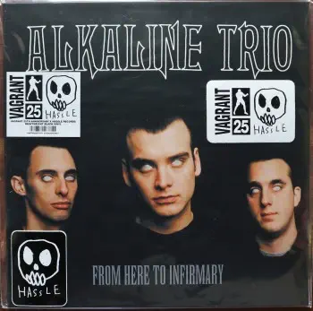 <u>PRESSING INFO</u><br><table class=inf_press><tbody><tr class=inf_info><td class=inf_title>Album:</td><td class=inf_info> From Here To Infirmary on UK Heavyweight Black (Numbered Hassle Exclusive)  </td></tr>
    <td class=inf_title>Pressing:</td><td> Fourth Pressing /500  </td></tr>
    <td class=inf_title>Release Date:</td><td> Sept. 20th 2021  </td></tr>
    <td class=inf_title>Album Pressed:</td><td> 2021  </td></tr>
    <td class=inf_title>Label:</td><td> Vagrant Records/BMG/Hassle Records HOFFVR25LP01  </td></tr>
    <td class=inf_title>Insert:</td><td> Double Sided Glossy Cardstock  </td></tr>
    <td class=inf_title>Barcode:</td><td> none  </td></tr>
    <td class=inf_title>Side A Matrix:</td><td> 878076-A (stamped) 3 (etched)  </td></tr>
    <td class=inf_title>Side B Matrix:</td><td> 878076-B (stamped) 3 (etched)  </td></tr>
    <td class=inf_title>&nbsp;</td><td> <a href=https://www.discogs.com/release/21224959 target=_blank rel=noopener noreferrer>View This Release on Discogs</a>  </tr></tbody></table>
<br><u>PRICING</u><span class='less' style='padding-left: 8px; color: var(--font-colour_grey);'>(prices shown in USD)</span><br><table class='inf_press'><tbody><tr class='inf_info'>
            <td class='inf_title'>Last Sold:</td>
            <td><span title='Sold for €14.44'>$16.45</span> (May 23, 2026)</td>
            </tr><tr class='inf_info'>
            <td class='inf_title'>History:</td>
            <td>
                <span class='price-low' title='€14.44 · Sold on May 23, 2026'>Low: <span class='price-value'>$16.45</span></span>
                <span class='price-separator'>|</span>
                <span class='price-avg'>Avg: <span class='price-value'>$33.05</span></span>
                <span class='price-separator'>|</span>
                <span class='price-high' title='£58.99 · Sold on Sep 4, 2024'>High: <span class='price-value'>$78.55</span></span>
            </td>
            </tr></tbody></table><br>    <br><br><u>TRACKLIST</u><br><table class='inf_tracks'><tbody><tr>
            <td class='inf_num'>A1</td>
            <td class='inf_trk'>Private Eye</td>
            <td class='inf_len'>3:30</td>
            <td><a href='#' class='lyric-link' data-album-code='fhti' data-song-title='Private Eye'>Lyrics</a></td></tr><tr>
            <td class='inf_num'>A2</td>
            <td class='inf_trk'>Mr. Chainsaw</td>
            <td class='inf_len'>3:05</td>
            <td><a href='#' class='lyric-link' data-album-code='fhti' data-song-title='Mr. Chainsaw'>Lyrics</a></td></tr><tr>
            <td class='inf_num'>A3</td>
            <td class='inf_trk'>Take Lots With Alcohol</td>
            <td class='inf_len'>3:13</td>
            <td><a href='#' class='lyric-link' data-album-code='fhti' data-song-title='Take Lots With Alcohol'>Lyrics</a></td></tr><tr>
            <td class='inf_num'>A4</td>
            <td class='inf_trk'>Stupid Kid</td>
            <td class='inf_len'>2:23</td>
            <td><a href='#' class='lyric-link' data-album-code='fhti' data-song-title='Stupid Kid'>Lyrics</a></td></tr><tr>
            <td class='inf_num'>A5</td>
            <td class='inf_trk'>Another Innocent Girl</td>
            <td class='inf_len'>3:37</td>
            <td><a href='#' class='lyric-link' data-album-code='fhti' data-song-title='Another Innocent Girl'>Lyrics</a></td></tr><tr>
            <td class='inf_num'>A6</td>
            <td class='inf_trk'>Steamer Trunk</td>
            <td class='inf_len'>2:50</td>
            <td><a href='#' class='lyric-link' data-album-code='fhti' data-song-title='Steamer Trunk'>Lyrics</a></td></tr><tr>
            <td class='inf_num'>B1</td>
            <td class='inf_trk'>You’re Dead</td>
            <td class='inf_len'>3:50</td>
            <td><a href='#' class='lyric-link' data-album-code='fhti' data-song-title='You’re Dead'>Lyrics</a></td></tr><tr>
            <td class='inf_num'>B2</td>
            <td class='inf_trk'>Armageddon</td>
            <td class='inf_len'>2:49</td>
            <td><a href='#' class='lyric-link' data-album-code='fhti' data-song-title='Armageddon'>Lyrics</a></td></tr><tr>
            <td class='inf_num'>B3</td>
            <td class='inf_trk'>I’m Dying Tomorrow</td>
            <td class='inf_len'>2:18</td>
            <td><a href='#' class='lyric-link' data-album-code='fhti' data-song-title='I’m Dying Tomorrow'>Lyrics</a></td></tr><tr>
            <td class='inf_num'>B4</td>
            <td class='inf_trk'>Bloodied Up</td>
            <td class='inf_len'>2:51</td>
            <td><a href='#' class='lyric-link' data-album-code='fhti' data-song-title='Bloodied Up'>Lyrics</a></td></tr><tr>
            <td class='inf_num'>B5</td>
            <td class='inf_trk'>Trucks And Trains</td>
            <td class='inf_len'>3:16</td>
            <td><a href='#' class='lyric-link' data-album-code='fhti' data-song-title='Trucks And Trains'>Lyrics</a></td></tr><tr>
            <td class='inf_num'>B6</td>
            <td class='inf_trk'>Crawl</td>
            <td class='inf_len'>4:25</td>
            <td><a href='#' class='lyric-link' data-album-code='fhti' data-song-title='Crawl'>Lyrics</a></td></tr></tbody></table><br><br>
    <u>NOTES</u><br> Double sided glossy insert printed on heavier cardstock instead of thinner paper from US releases. This pressing was released through Hassle Records as a hand numbered exclusive.
 - Sleeve