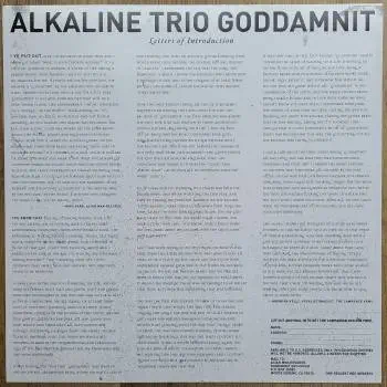 <u>PRESSING INFO</u><br><table class=inf_press><tbody><tr class=inf_info><td class=inf_title>Album:</td><td class=inf_info> Goddamnit Redux on Black  </td></tr>
    <td class=inf_title>Pressing:</td><td> Seventh Pressing /550  </td></tr>
    <td class=inf_title>Release Date:</td><td> July 2014  </td></tr>
    <td class=inf_title>Album Pressed:</td><td> 2014  </td></tr>
    <td class=inf_title>Label:</td><td> Asianman Records AM-160  </td></tr>
    <td class=inf_title>Insert:</td><td> Double Sided Glossy  </td></tr>
    <td class=inf_title>Barcode:</td><td> 6 12851-01601 9  </td></tr>
    <td class=inf_title>Side A Matrix:</td><td> [etched] AM-160-A S-65748 [stamped] GOLDEN  </td></tr>
    <td class=inf_title>Side B Matrix:</td><td> [etched] AM-160-B S-65749 [stamped] GOLDEN  </td></tr>
    <td class=inf_title>&nbsp;</td><td> <a href= target=_blank rel=noopener noreferrer>View This Release on Discogs</a>  </tr></tbody></table>
    <br><br><u>TRACKLIST</u><br><table class='inf_tracks'><tbody><tr>
            <td class='inf_num'>A1</td>
            <td class='inf_trk'>Cringe</td>
            <td class='inf_len'>2:23</td>
            <td><a href='#' class='lyric-link' data-album-code='gd' data-song-title='Cringe'>Lyrics</a></td></tr><tr>
            <td class='inf_num'>A2</td>
            <td class='inf_trk'>Cop</td>
            <td class='inf_len'>2:18</td>
            <td><a href='#' class='lyric-link' data-album-code='gd' data-song-title='Cop'>Lyrics</a></td></tr><tr>
            <td class='inf_num'>A3</td>
            <td class='inf_trk'>San Francisco</td>
            <td class='inf_len'>3:52</td>
            <td><a href='#' class='lyric-link' data-album-code='gd' data-song-title='San Francisco'>Lyrics</a></td></tr><tr>
            <td class='inf_num'>A4</td>
            <td class='inf_trk'>Nose Over Tail</td>
            <td class='inf_len'>2:37</td>
            <td><a href='#' class='lyric-link' data-album-code='gd' data-song-title='Nose Over Tail'>Lyrics</a></td></tr><tr>
            <td class='inf_num'>A5</td>
            <td class='inf_trk'>As You Were</td>
            <td class='inf_len'>2:11</td>
            <td><a href='#' class='lyric-link' data-album-code='gd' data-song-title='As You Were'>Lyrics</a></td></tr><tr>
            <td class='inf_num'>A6</td>
            <td class='inf_trk'>Enjoy Your Day</td>
            <td class='inf_len'>2:17</td>
            <td><a href='#' class='lyric-link' data-album-code='gd' data-song-title='Enjoy Your Day'>Lyrics</a></td></tr><tr>
            <td class='inf_num'>A7</td>
            <td class='inf_trk'>Clavicle</td>
            <td class='inf_len'>2:28</td>
            <td><a href='#' class='lyric-link' data-album-code='gd' data-song-title='Clavicle'>Lyrics</a></td></tr><tr>
            <td class='inf_num'>B1</td>
            <td class='inf_trk'>My Little Needle</td>
            <td class='inf_len'>3:01</td>
            <td><a href='#' class='lyric-link' data-album-code='gd' data-song-title='My Little Needle'>Lyrics</a></td></tr><tr>
            <td class='inf_num'>B2</td>
            <td class='inf_trk'>Southern Rock</td>
            <td class='inf_len'>3:05</td>
            <td><a href='#' class='lyric-link' data-album-code='gd' data-song-title='Southern Rock'>Lyrics</a></td></tr><tr>
            <td class='inf_num'>B3</td>
            <td class='inf_trk'>Message From Kathlene</td>
            <td class='inf_len'>3:22</td>
            <td><a href='#' class='lyric-link' data-album-code='gd' data-song-title='Message From Kathlene'>Lyrics</a></td></tr><tr>
            <td class='inf_num'>B4</td>
            <td class='inf_trk'>Trouble Breathing</td>
            <td class='inf_len'>3:55</td>
            <td><a href='#' class='lyric-link' data-album-code='gd' data-song-title='Trouble Breathing'>Lyrics</a></td></tr><tr>
            <td class='inf_num'>B5</td>
            <td class='inf_trk'>Sorry About That</td>
            <td class='inf_len'>3:21</td>
            <td><a href='#' class='lyric-link' data-album-code='gd' data-song-title='Sorry About That'>Lyrics</a></td></tr></tbody></table><br><br>
    <u>NOTES</u><br> The sleeve of this release has a flat finish, compared to previous pressings that had glossy features.
 - Insert