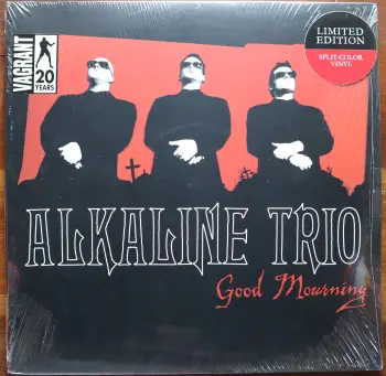 <u>PRESSING INFO</u><br><table class=inf_press><tbody><tr class=inf_info><td class=inf_title>Album:</td><td class=inf_info> Good Mourning on Red & Black Split | Red & Black Split (Vagrant 20th Anniversary)  </td></tr>
    <td class=inf_title>Pressing:</td><td> Third Pressing /1500  </td></tr>
    <td class=inf_title>Release Date:</td><td> Feb. 8th 2017  </td></tr>
    <td class=inf_title>Album Pressed:</td><td> 2017  </td></tr>
    <td class=inf_title>Label:</td><td> Vagrant Records/BMG VR4408  </td></tr>
    <td class=inf_title>Insert:</td><td> none  </td></tr>
    <td class=inf_title>Barcode:</td><td> 4 050538-230246  </td></tr>
    <td class=inf_title>Side A Matrix:</td><td> SP VR4408 A VR4408 A ALKALINE TRIO - GOOD MOURNING  </td></tr>
    <td class=inf_title>Side B Matrix:</td><td> VR4408 B  </td></tr>
    <td class=inf_title>Side C Matrix:</td><td> SP VR4408 C  </td></tr>
    <td class=inf_title>Side D Matrix:</td><td> SP VR4408 D  </td></tr>
    <td class=inf_title>&nbsp;</td><td> <a href=https://www.discogs.com/release/9648187 target=_blank rel=noopener noreferrer>View This Release on Discogs</a>  </tr></tbody></table>
<br><u>PRICING</u><span class='less' style='padding-left: 8px; color: var(--font-colour_grey);'>(prices shown in USD)</span><br><table class='inf_press'><tbody><tr class='inf_info'>
            <td class='inf_title'>Last Sold:</td>
            <td><span title='Sold for CA$85.00'>$60.26</span> (Feb 1, 2026)</td>
            </tr><tr class='inf_info'>
            <td class='inf_title'>History:</td>
            <td>
                <span class='price-low' title='Sold on Feb 19, 2024'>Low: <span class='price-value'>$50.00</span></span>
                <span class='price-separator'>|</span>
                <span class='price-avg'>Avg: <span class='price-value'>$134.34</span></span>
                <span class='price-separator'>|</span>
                <span class='price-high' title='Sold on Jan 16, 2023'>High: <span class='price-value'>$220.00</span></span>
            </td>
            </tr></tbody></table><br>    <br><br><u>TRACKLIST</u><br><table class='inf_tracks'><tbody><tr>
            <td class='inf_num'>A1</td>
            <td class='inf_trk'>This Could Be Love (For Fire)</td>
            <td class='inf_len'>3:47</td>
            <td><a href='#' class='lyric-link' data-album-code='gm' data-song-title='This Could Be Love (For Fire)'>Lyrics</a></td></tr><tr>
            <td class='inf_num'>A2</td>
            <td class='inf_trk'>We’ve Had Enough</td>
            <td class='inf_len'>2:51</td>
            <td><a href='#' class='lyric-link' data-album-code='gm' data-song-title='We’ve Had Enough'>Lyrics</a></td></tr><tr>
            <td class='inf_num'>A3</td>
            <td class='inf_trk'>One Hundred Stories</td>
            <td class='inf_len'>3:40</td>
            <td><a href='#' class='lyric-link' data-album-code='gm' data-song-title='One Hundred Stories'>Lyrics</a></td></tr><tr>
            <td class='inf_num'>B1</td>
            <td class='inf_trk'>Continental</td>
            <td class='inf_len'>3:28</td>
            <td><a href='#' class='lyric-link' data-album-code='gm' data-song-title='Continental'>Lyrics</a></td></tr><tr>
            <td class='inf_num'>B2</td>
            <td class='inf_trk'>All On Black</td>
            <td class='inf_len'>4:00</td>
            <td><a href='#' class='lyric-link' data-album-code='gm' data-song-title='All On Black'>Lyrics</a></td></tr><tr>
            <td class='inf_num'>B3</td>
            <td class='inf_trk'>Emma</td>
            <td class='inf_len'>2:41</td>
            <td><a href='#' class='lyric-link' data-album-code='gm' data-song-title='Emma'>Lyrics</a></td></tr><tr>
            <td class='inf_num'>C1</td>
            <td class='inf_trk'>Fatally Yours</td>
            <td class='inf_len'>2:16</td>
            <td><a href='#' class='lyric-link' data-album-code='gm' data-song-title='Fatally Yours'>Lyrics</a></td></tr><tr>
            <td class='inf_num'>C2</td>
            <td class='inf_trk'>Every Thug Needs A Lady</td>
            <td class='inf_len'>3:19</td>
            <td><a href='#' class='lyric-link' data-album-code='gm' data-song-title='Every Thug Needs A Lady'>Lyrics</a></td></tr><tr>
            <td class='inf_num'>C3</td>
            <td class='inf_trk'>Blue Carolina</td>
            <td class='inf_len'>3:28</td>
            <td><a href='#' class='lyric-link' data-album-code='gm' data-song-title='Blue Carolina'>Lyrics</a></td></tr><tr>
            <td class='inf_num'>C4</td>
            <td class='inf_trk'>Donner Party (All Night)</td>
            <td class='inf_len'>2:44</td>
            <td><a href='#' class='lyric-link' data-album-code='gm' data-song-title='Donner Party (All Night)'>Lyrics</a></td></tr><tr>
            <td class='inf_num'>D1</td>
            <td class='inf_trk'>If We Never Go Inside</td>
            <td class='inf_len'>3:46</td>
            <td><a href='#' class='lyric-link' data-album-code='gm' data-song-title='If We Never Go Inside'>Lyrics</a></td></tr><tr>
            <td class='inf_num'>D2</td>
            <td class='inf_trk'>Blue In The Face</td>
            <td class='inf_len'>3:05</td>
            <td><a href='#' class='lyric-link' data-album-code='gm' data-song-title='Blue In The Face'>Lyrics</a></td></tr><tr>
            <td class='inf_num'>D3</td>
            <td class='inf_trk'>Dead End Road</td>
            <td class='inf_len'>3:00</td>
            <td><a href='#' class='lyric-link' data-album-code='gm' data-song-title='Dead End Road'>Lyrics</a></td></tr><tr>
            <td class='inf_num'>D4</td>
            <td class='inf_trk'>Old School Reasons</td>
            <td class='inf_len'>3:00</td>
            <td><a href='#' class='lyric-link' data-album-code='gm' data-song-title='Old School Reasons'>Lyrics</a></td></tr></tbody></table><br><br>
    <u>NOTES</u><br> 2xLP, gatefold sleeve. Vagrant/BMG markings on sleeve and labels.
 - Cover