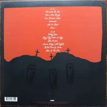 <u>PRESSING INFO</u><br><table class=inf_press><tbody><tr class=inf_info><td class=inf_title>Album:</td><td class=inf_info> Good Mourning on US Black  </td></tr>
    <td class=inf_title>Pressing:</td><td> First Pressing /??  </td></tr>
    <td class=inf_title>Release Date:</td><td> May 13th 2003  </td></tr>
    <td class=inf_title>Album Pressed:</td><td> 2003  </td></tr>
    <td class=inf_title>Label:</td><td> Vagrant Records - VR381  </td></tr>
    <td class=inf_title>Insert:</td><td> Double Sided Glossy  </td></tr>
    <td class=inf_title>Barcode:</td><td> 6 01091-03811 0  </td></tr>
    <td class=inf_title>Side A Matrix:</td><td> VR-Ø381-A 20:30 SRM 2  </td></tr>
    <td class=inf_title>Side B Matrix:</td><td> VR-0381-B 18:41 SRM 2  </td></tr>
    <td class=inf_title>&nbsp;</td><td> <a href=https://www.discogs.com/release/1983754 target=_blank rel=noopener noreferrer>View This Release on Discogs</a>  </tr></tbody></table>
<br><u>PRICING</u><span class='less' style='padding-left: 8px; color: var(--font-colour_grey);'>(prices shown in USD)</span><br><table class='inf_press'><tbody><tr class='inf_info'>
            <td class='inf_title'>Last Sold:</td>
            <td><span title='Sold for €115.00'>$130.97</span> (Apr 20, 2026)</td>
            </tr><tr class='inf_info'>
            <td class='inf_title'>History:</td>
            <td>
                <span class='price-low' title='Sold on Nov 19, 2021'>Low: <span class='price-value'>$49.99</span></span>
                <span class='price-separator'>|</span>
                <span class='price-avg'>Avg: <span class='price-value'>$129.76</span></span>
                <span class='price-separator'>|</span>
                <span class='price-high' title='€199.99 · Sold on Mar 10, 2023'>High: <span class='price-value'>$227.77</span></span>
            </td>
            </tr></tbody></table><br>    <br><br><u>TRACKLIST</u><br><table class='inf_tracks'><tbody><tr>
            <td class='inf_num'>A1</td>
            <td class='inf_trk'>This Could Be Love (For Fire)</td>
            <td class='inf_len'>3:47</td>
            <td><a href='#' class='lyric-link' data-album-code='gm' data-song-title='This Could Be Love (For Fire)'>Lyrics</a></td></tr><tr>
            <td class='inf_num'>A2</td>
            <td class='inf_trk'>We’ve Had Enough</td>
            <td class='inf_len'>2:51</td>
            <td><a href='#' class='lyric-link' data-album-code='gm' data-song-title='We’ve Had Enough'>Lyrics</a></td></tr><tr>
            <td class='inf_num'>A3</td>
            <td class='inf_trk'>One Hundred Stories</td>
            <td class='inf_len'>3:40</td>
            <td><a href='#' class='lyric-link' data-album-code='gm' data-song-title='One Hundred Stories'>Lyrics</a></td></tr><tr>
            <td class='inf_num'>A4</td>
            <td class='inf_trk'>Continental</td>
            <td class='inf_len'>3:28</td>
            <td><a href='#' class='lyric-link' data-album-code='gm' data-song-title='Continental'>Lyrics</a></td></tr><tr>
            <td class='inf_num'>A5</td>
            <td class='inf_trk'>All On Black</td>
            <td class='inf_len'>4:00</td>
            <td><a href='#' class='lyric-link' data-album-code='gm' data-song-title='All On Black'>Lyrics</a></td></tr><tr>
            <td class='inf_num'>A6</td>
            <td class='inf_trk'>Emma</td>
            <td class='inf_len'>2:42</td>
            <td><a href='#' class='lyric-link' data-album-code='gm' data-song-title='Emma'>Lyrics</a></td></tr><tr>
            <td class='inf_num'>B1</td>
            <td class='inf_trk'>Fatally Yours</td>
            <td class='inf_len'>2:16</td>
            <td><a href='#' class='lyric-link' data-album-code='gm' data-song-title='Fatally Yours'>Lyrics</a></td></tr><tr>
            <td class='inf_num'>B2</td>
            <td class='inf_trk'>Every Thug Needs A Lady</td>
            <td class='inf_len'>3:18</td>
            <td><a href='#' class='lyric-link' data-album-code='gm' data-song-title='Every Thug Needs A Lady'>Lyrics</a></td></tr><tr>
            <td class='inf_num'>B3</td>
            <td class='inf_trk'>Blue Carolina</td>
            <td class='inf_len'>3:28</td>
            <td><a href='#' class='lyric-link' data-album-code='gm' data-song-title='Blue Carolina'>Lyrics</a></td></tr><tr>
            <td class='inf_num'>B4</td>
            <td class='inf_trk'>Donner Party (All Night)</td>
            <td class='inf_len'>2:44</td>
            <td><a href='#' class='lyric-link' data-album-code='gm' data-song-title='Donner Party (All Night)'>Lyrics</a></td></tr><tr>
            <td class='inf_num'>B5</td>
            <td class='inf_trk'>If We Never Go Inside</td>
            <td class='inf_len'>3:46</td>
            <td><a href='#' class='lyric-link' data-album-code='gm' data-song-title='If We Never Go Inside'>Lyrics</a></td></tr><tr>
            <td class='inf_num'>B6</td>
            <td class='inf_trk'>Blue In The Face</td>
            <td class='inf_len'>3:02</td>
            <td><a href='#' class='lyric-link' data-album-code='gm' data-song-title='Blue In The Face'>Lyrics</a></td></tr></tbody></table><br><br>
    <u>NOTES</u><br> Good Mourning is the 4th studio release by Alkaline Trio, and the first album to feature Derek Grant on drums.
 - Back