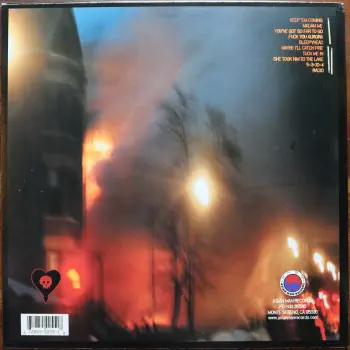 <u>PRESSING INFO</u><br><table class=inf_press><tbody><tr class=inf_info><td class=inf_title>Album:</td><td class=inf_info> Maybe I'll Catch Fire on Gold  </td></tr>
    <td class=inf_title>Pressing:</td><td> Fourth Pressing /500  </td></tr>
    <td class=inf_title>Release Date:</td><td> 2012  </td></tr>
    <td class=inf_title>Album Pressed:</td><td> 2012  </td></tr>
    <td class=inf_title>Label:</td><td> Asianman Records AM 055  </td></tr>
    <td class=inf_title>Insert:</td><td> Double Sided Glossy  </td></tr>
    <td class=inf_title>Barcode:</td><td> 6 12851-0055-1 8  </td></tr>
    <td class=inf_title>Side A Matrix:</td><td> 1089-AM055- 1 A 5 S-65692  </td></tr>
    <td class=inf_title>Side B Matrix:</td><td> 7689-AM055-1(B) S-68693  </td></tr>
    <td class=inf_title>&nbsp;</td><td> <a href=https://www.discogs.com/release/4406386 target=_blank rel=noopener noreferrer>View This Release on Discogs</a>  </tr></tbody></table>
<br><u>PRICING</u><span class='less' style='padding-left: 8px; color: var(--font-colour_grey);'>(prices shown in USD)</span><br><table class='inf_press'><tbody><tr class='inf_info'>
            <td class='inf_title'>Last Sold:</td>
            <td>$24.99 (Sep 8, 2025)</td>
            </tr><tr class='inf_info'>
            <td class='inf_title'>History:</td>
            <td>
                <span class='price-low' title='Sold on Dec 30, 2013'>Low: <span class='price-value'>$6.00</span></span>
                <span class='price-separator'>|</span>
                <span class='price-avg'>Avg: <span class='price-value'>$17.03</span></span>
                <span class='price-separator'>|</span>
                <span class='price-high' title='Sold on Sep 8, 2025'>High: <span class='price-value'>$24.99</span></span>
            </td>
            </tr></tbody></table><br>    <br><br><u>TRACKLIST</u><br><table class='inf_tracks'><tbody><tr>
            <td class='inf_num'>A1</td>
            <td class='inf_trk'>Keep ’Em Coming</td>
            <td class='inf_len'>4:10</td>
            <td><a href='#' class='lyric-link' data-album-code='micf' data-song-title='Keep ’Em Coming'>Lyrics</a></td></tr><tr>
            <td class='inf_num'>A2</td>
            <td class='inf_trk'>Madam Me</td>
            <td class='inf_len'>2:59</td>
            <td><a href='#' class='lyric-link' data-album-code='micf' data-song-title='Madam Me'>Lyrics</a></td></tr><tr>
            <td class='inf_num'>A3</td>
            <td class='inf_trk'>You’ve Got So Far To Go</td>
            <td class='inf_len'>3:14</td>
            <td><a href='#' class='lyric-link' data-album-code='micf' data-song-title='You’ve Got So Far To Go'>Lyrics</a></td></tr><tr>
            <td class='inf_num'>A4</td>
            <td class='inf_trk'>Fuck You Aurora</td>
            <td class='inf_len'>4:49</td>
            <td><a href='#' class='lyric-link' data-album-code='micf' data-song-title='Fuck You Aurora'>Lyrics</a></td></tr><tr>
            <td class='inf_num'>A5</td>
            <td class='inf_trk'>Sleepyhead</td>
            <td class='inf_len'>3:56</td>
            <td><a href='#' class='lyric-link' data-album-code='micf' data-song-title='Sleepyhead'>Lyrics</a></td></tr><tr>
            <td class='inf_num'>B1</td>
            <td class='inf_trk'>Maybe I’ll Catch Fire</td>
            <td class='inf_len'>3:07</td>
            <td><a href='#' class='lyric-link' data-album-code='micf' data-song-title='Maybe I’ll Catch Fire'>Lyrics</a></td></tr><tr>
            <td class='inf_num'>B2</td>
            <td class='inf_trk'>Tuck Me In</td>
            <td class='inf_len'>2:39</td>
            <td><a href='#' class='lyric-link' data-album-code='micf' data-song-title='Tuck Me In'>Lyrics</a></td></tr><tr>
            <td class='inf_num'>B3</td>
            <td class='inf_trk'>She Took Him To The Lake</td>
            <td class='inf_len'>2:40</td>
            <td><a href='#' class='lyric-link' data-album-code='micf' data-song-title='She Took Him To The Lake'>Lyrics</a></td></tr><tr>
            <td class='inf_num'>B4</td>
            <td class='inf_trk'>5-3-10-4</td>
            <td class='inf_len'>2:56</td>
            <td><a href='#' class='lyric-link' data-album-code='micf' data-song-title='5-3-10-4'>Lyrics</a></td></tr><tr>
            <td class='inf_num'>B5</td>
            <td class='inf_trk'>Radio</td>
            <td class='inf_len'>4:41</td>
            <td><a href='#' class='lyric-link' data-album-code='micf' data-song-title='Radio'>Lyrics</a></td></tr></tbody></table><br><br>
    <u>NOTES</u><br> This pressing is very similar to the 14th pressing on Clear Orange vinyl. The differences are minor, with this 4th pressing being a bit more clear. The sleeves are identical, while the inserts for this pressing are double sided glossy, the 14th are single sided glossy. The center labels on this 4th pressing are also slightly darker compared to the 14th pressing.
 - Back