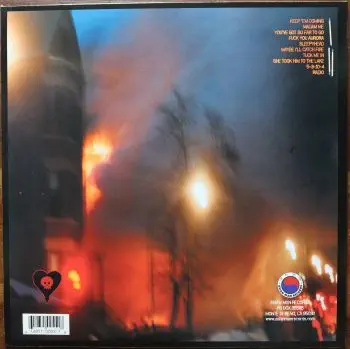 <u>PRESSING INFO</u><br><table class=inf_press><tbody><tr class=inf_info><td class=inf_title>Album:</td><td class=inf_info> Maybe I'll Catch Fire on Clear Green with Black Smoke  </td></tr>
    <td class=inf_title>Pressing:</td><td> Sixth Pressing /800  </td></tr>
    <td class=inf_title>Release Date:</td><td> 2014  </td></tr>
    <td class=inf_title>Album Pressed:</td><td> 2014  </td></tr>
    <td class=inf_title>Label:</td><td> Asianman Records AM 055  </td></tr>
    <td class=inf_title>Insert:</td><td> Double Sided Glossy  </td></tr>
    <td class=inf_title>Barcode:</td><td> 6 12851-0055-1 8  </td></tr>
    <td class=inf_title>Side A Matrix:</td><td> 1089-AM055- 1 A 5 S-65692  </td></tr>
    <td class=inf_title>Side B Matrix:</td><td> 7689-AM055-1(B) S-68693  </td></tr>
    <td class=inf_title>&nbsp;</td><td> <a href=https://www.discogs.com/release/6216450 target=_blank rel=noopener noreferrer>View This Release on Discogs</a>  </tr></tbody></table>
<br><u>PRICING</u><span class='less' style='padding-left: 8px; color: var(--font-colour_grey);'>(prices shown in USD)</span><br><table class='inf_press'><tbody><tr class='inf_info'>
            <td class='inf_title'>Last Sold:</td>
            <td>$22.75 (Jun 18, 2026)</td>
            </tr><tr class='inf_info'>
            <td class='inf_title'>History:</td>
            <td>
                <span class='price-low' title='Sold on Jul 4, 2015'>Low: <span class='price-value'>$9.99</span></span>
                <span class='price-separator'>|</span>
                <span class='price-avg'>Avg: <span class='price-value'>$25.22</span></span>
                <span class='price-separator'>|</span>
                <span class='price-high' title='Sold on Jul 28, 2021'>High: <span class='price-value'>$50.00</span></span>
            </td>
            </tr></tbody></table><br>    <br><br><u>TRACKLIST</u><br><table class='inf_tracks'><tbody><tr>
            <td class='inf_num'>A1</td>
            <td class='inf_trk'>Keep ’Em Coming</td>
            <td class='inf_len'>4:10</td>
            <td><a href='#' class='lyric-link' data-album-code='micf' data-song-title='Keep ’Em Coming'>Lyrics</a></td></tr><tr>
            <td class='inf_num'>A2</td>
            <td class='inf_trk'>Madam Me</td>
            <td class='inf_len'>2:59</td>
            <td><a href='#' class='lyric-link' data-album-code='micf' data-song-title='Madam Me'>Lyrics</a></td></tr><tr>
            <td class='inf_num'>A3</td>
            <td class='inf_trk'>You’ve Got So Far To Go</td>
            <td class='inf_len'>3:14</td>
            <td><a href='#' class='lyric-link' data-album-code='micf' data-song-title='You’ve Got So Far To Go'>Lyrics</a></td></tr><tr>
            <td class='inf_num'>A4</td>
            <td class='inf_trk'>Fuck You Aurora</td>
            <td class='inf_len'>4:49</td>
            <td><a href='#' class='lyric-link' data-album-code='micf' data-song-title='Fuck You Aurora'>Lyrics</a></td></tr><tr>
            <td class='inf_num'>A5</td>
            <td class='inf_trk'>Sleepyhead</td>
            <td class='inf_len'>3:56</td>
            <td><a href='#' class='lyric-link' data-album-code='micf' data-song-title='Sleepyhead'>Lyrics</a></td></tr><tr>
            <td class='inf_num'>B1</td>
            <td class='inf_trk'>Maybe I’ll Catch Fire</td>
            <td class='inf_len'>3:07</td>
            <td><a href='#' class='lyric-link' data-album-code='micf' data-song-title='Maybe I’ll Catch Fire'>Lyrics</a></td></tr><tr>
            <td class='inf_num'>B2</td>
            <td class='inf_trk'>Tuck Me In</td>
            <td class='inf_len'>2:39</td>
            <td><a href='#' class='lyric-link' data-album-code='micf' data-song-title='Tuck Me In'>Lyrics</a></td></tr><tr>
            <td class='inf_num'>B3</td>
            <td class='inf_trk'>She Took Him To The Lake</td>
            <td class='inf_len'>2:40</td>
            <td><a href='#' class='lyric-link' data-album-code='micf' data-song-title='She Took Him To The Lake'>Lyrics</a></td></tr><tr>
            <td class='inf_num'>B4</td>
            <td class='inf_trk'>5-3-10-4</td>
            <td class='inf_len'>2:56</td>
            <td><a href='#' class='lyric-link' data-album-code='micf' data-song-title='5-3-10-4'>Lyrics</a></td></tr><tr>
            <td class='inf_num'>B5</td>
            <td class='inf_trk'>Radio</td>
            <td class='inf_len'>4:41</td>
            <td><a href='#' class='lyric-link' data-album-code='micf' data-song-title='Radio'>Lyrics</a></td></tr></tbody></table><br><br>
    <u>NOTES</u><br> This release was sold individually on Asian Man Records, and also sold in a limited set of /150 along with Goddamnit on Clear Blue with Smoke, and Self-Titled on Clear Red with Smoke for a reduced price.
 - Back