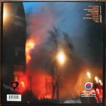 <u>PRESSING INFO</u><br><table class=inf_press><tbody><tr class=inf_info><td class=inf_title>Album:</td><td class=inf_info> Maybe I'll Catch Fire on Random Colour 'Half Blue / Half Brown'  </td></tr>
    <td class=inf_title>Pressing:</td><td> Thirteenth Pressing /1000  </td></tr>
    <td class=inf_title>Release Date:</td><td> Feb. 18th 2021  </td></tr>
    <td class=inf_title>Album Pressed:</td><td> 2021  </td></tr>
    <td class=inf_title>Label:</td><td> Asianman Records AM 055  </td></tr>
    <td class=inf_title>Insert:</td><td> Single Sided Glossy  </td></tr>
    <td class=inf_title>Barcode:</td><td> 6 12851-0055-1 8  </td></tr>
    <td class=inf_title>Side A Matrix:</td><td> 1089-AM055- 1 A 5 S-65692  </td></tr>
    <td class=inf_title>Side B Matrix:</td><td> 7689-AM055-1(B) S-68693  </td></tr>
    <td class=inf_title>&nbsp;</td><td> <a href=https://www.discogs.com/release/17589313 target=_blank rel=noopener noreferrer>View This Release on Discogs</a>  </tr></tbody></table>
<br><u>PRICING</u><span class='less' style='padding-left: 8px; color: var(--font-colour_grey);'>(prices shown in USD)</span><br><table class='inf_press'><tbody><tr class='inf_info'>
            <td class='inf_title'>Last Sold:</td>
            <td>$20.00 (Nov 29, 2025)</td>
            </tr><tr class='inf_info'>
            <td class='inf_title'>History:</td>
            <td>
                <span class='price-low' title='Sold on Sep 3, 2021'>Low: <span class='price-value'>$10.00</span></span>
                <span class='price-separator'>|</span>
                <span class='price-avg'>Avg: <span class='price-value'>$30.90</span></span>
                <span class='price-separator'>|</span>
                <span class='price-high' title='€62.90 · Sold on Feb 5, 2023'>High: <span class='price-value'>$71.64</span></span>
            </td>
            </tr></tbody></table><br>    <br><br><u>TRACKLIST</u><br><table class='inf_tracks'><tbody><tr>
            <td class='inf_num'>A1</td>
            <td class='inf_trk'>Keep ’Em Coming</td>
            <td class='inf_len'>4:10</td>
            <td><a href='#' class='lyric-link' data-album-code='micf' data-song-title='Keep ’Em Coming'>Lyrics</a></td></tr><tr>
            <td class='inf_num'>A2</td>
            <td class='inf_trk'>Madam Me</td>
            <td class='inf_len'>2:59</td>
            <td><a href='#' class='lyric-link' data-album-code='micf' data-song-title='Madam Me'>Lyrics</a></td></tr><tr>
            <td class='inf_num'>A3</td>
            <td class='inf_trk'>You’ve Got So Far To Go</td>
            <td class='inf_len'>3:14</td>
            <td><a href='#' class='lyric-link' data-album-code='micf' data-song-title='You’ve Got So Far To Go'>Lyrics</a></td></tr><tr>
            <td class='inf_num'>A4</td>
            <td class='inf_trk'>Fuck You Aurora</td>
            <td class='inf_len'>4:49</td>
            <td><a href='#' class='lyric-link' data-album-code='micf' data-song-title='Fuck You Aurora'>Lyrics</a></td></tr><tr>
            <td class='inf_num'>A5</td>
            <td class='inf_trk'>Sleepyhead</td>
            <td class='inf_len'>3:56</td>
            <td><a href='#' class='lyric-link' data-album-code='micf' data-song-title='Sleepyhead'>Lyrics</a></td></tr><tr>
            <td class='inf_num'>B1</td>
            <td class='inf_trk'>Maybe I’ll Catch Fire</td>
            <td class='inf_len'>3:07</td>
            <td><a href='#' class='lyric-link' data-album-code='micf' data-song-title='Maybe I’ll Catch Fire'>Lyrics</a></td></tr><tr>
            <td class='inf_num'>B2</td>
            <td class='inf_trk'>Tuck Me In</td>
            <td class='inf_len'>2:39</td>
            <td><a href='#' class='lyric-link' data-album-code='micf' data-song-title='Tuck Me In'>Lyrics</a></td></tr><tr>
            <td class='inf_num'>B3</td>
            <td class='inf_trk'>She Took Him To The Lake</td>
            <td class='inf_len'>2:40</td>
            <td><a href='#' class='lyric-link' data-album-code='micf' data-song-title='She Took Him To The Lake'>Lyrics</a></td></tr><tr>
            <td class='inf_num'>B4</td>
            <td class='inf_trk'>5-3-10-4</td>
            <td class='inf_len'>2:56</td>
            <td><a href='#' class='lyric-link' data-album-code='micf' data-song-title='5-3-10-4'>Lyrics</a></td></tr><tr>
            <td class='inf_num'>B5</td>
            <td class='inf_trk'>Radio</td>
            <td class='inf_len'>4:41</td>
            <td><a href='#' class='lyric-link' data-album-code='micf' data-song-title='Radio'>Lyrics</a></td></tr></tbody></table><br><br>
    <u>NOTES</u><br> This pressing has switched back to single sided glossy inserts. This pressing marks the first time United Record Pressing began pressing Maybe I'll Catch Fire.
 - Back