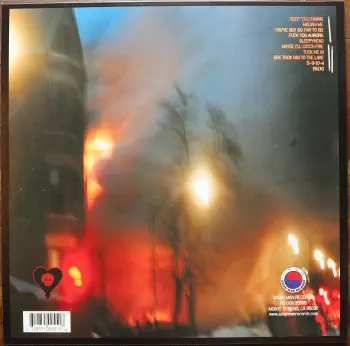 <u>PRESSING INFO</u><br><table class=inf_press><tbody><tr class=inf_info><td class=inf_title>Album:</td><td class=inf_info> Maybe I'll Catch Fire on Random Colour 'Metallic Purple Marble'  </td></tr>
    <td class=inf_title>Pressing:</td><td> Eighteenth Pressing /1000  </td></tr>
    <td class=inf_title>Release Date:</td><td> Aug. 1st 2023  </td></tr>
    <td class=inf_title>Album Pressed:</td><td> 2023  </td></tr>
    <td class=inf_title>Label:</td><td> Asianman Records AM 055  </td></tr>
    <td class=inf_title>Insert:</td><td> Double Sided Glossy  </td></tr>
    <td class=inf_title>Barcode:</td><td> 6 12851-0055-1 8  </td></tr>
    <td class=inf_title>Side A Matrix:</td><td> 1089-AM055- 1 A 5 S-65692  </td></tr>
    <td class=inf_title>Side B Matrix:</td><td> 7689-AM055-1(B) S-68693  </td></tr>
    <td class=inf_title>&nbsp;</td><td> <a href=https://www.discogs.com/release/27941538 target=_blank rel=noopener noreferrer>View This Release on Discogs</a>  </tr></tbody></table>
<br><u>PRICING</u><span class='less' style='padding-left: 8px; color: var(--font-colour_grey);'>(prices shown in USD)</span><br><table class='inf_press'><tbody><tr class='inf_info'>
            <td class='inf_title'>Last Sold:</td>
            <td>$28.00 (Jun 18, 2026)</td>
            </tr><tr class='inf_info'>
            <td class='inf_title'>History:</td>
            <td>
                <span class='price-low' title='Sold on Apr 22, 2025'>Low: <span class='price-value'>$19.79</span></span>
                <span class='price-separator'>|</span>
                <span class='price-avg'>Avg: <span class='price-value'>$26.34</span></span>
                <span class='price-separator'>|</span>
                <span class='price-high' title='Sold on Apr 4, 2026'>High: <span class='price-value'>$44.00</span></span>
            </td>
            </tr></tbody></table><br>    <br><br><u>TRACKLIST</u><br><table class='inf_tracks'><tbody><tr>
            <td class='inf_num'>A1</td>
            <td class='inf_trk'>Keep ’Em Coming</td>
            <td class='inf_len'>4:10</td>
            <td><a href='#' class='lyric-link' data-album-code='micf' data-song-title='Keep ’Em Coming'>Lyrics</a></td></tr><tr>
            <td class='inf_num'>A2</td>
            <td class='inf_trk'>Madam Me</td>
            <td class='inf_len'>2:59</td>
            <td><a href='#' class='lyric-link' data-album-code='micf' data-song-title='Madam Me'>Lyrics</a></td></tr><tr>
            <td class='inf_num'>A3</td>
            <td class='inf_trk'>You’ve Got So Far To Go</td>
            <td class='inf_len'>3:14</td>
            <td><a href='#' class='lyric-link' data-album-code='micf' data-song-title='You’ve Got So Far To Go'>Lyrics</a></td></tr><tr>
            <td class='inf_num'>A4</td>
            <td class='inf_trk'>Fuck You Aurora</td>
            <td class='inf_len'>4:49</td>
            <td><a href='#' class='lyric-link' data-album-code='micf' data-song-title='Fuck You Aurora'>Lyrics</a></td></tr><tr>
            <td class='inf_num'>A5</td>
            <td class='inf_trk'>Sleepyhead</td>
            <td class='inf_len'>3:56</td>
            <td><a href='#' class='lyric-link' data-album-code='micf' data-song-title='Sleepyhead'>Lyrics</a></td></tr><tr>
            <td class='inf_num'>B1</td>
            <td class='inf_trk'>Maybe I’ll Catch Fire</td>
            <td class='inf_len'>3:07</td>
            <td><a href='#' class='lyric-link' data-album-code='micf' data-song-title='Maybe I’ll Catch Fire'>Lyrics</a></td></tr><tr>
            <td class='inf_num'>B2</td>
            <td class='inf_trk'>Tuck Me In</td>
            <td class='inf_len'>2:39</td>
            <td><a href='#' class='lyric-link' data-album-code='micf' data-song-title='Tuck Me In'>Lyrics</a></td></tr><tr>
            <td class='inf_num'>B3</td>
            <td class='inf_trk'>She Took Him To The Lake</td>
            <td class='inf_len'>2:40</td>
            <td><a href='#' class='lyric-link' data-album-code='micf' data-song-title='She Took Him To The Lake'>Lyrics</a></td></tr><tr>
            <td class='inf_num'>B4</td>
            <td class='inf_trk'>5-3-10-4</td>
            <td class='inf_len'>2:56</td>
            <td><a href='#' class='lyric-link' data-album-code='micf' data-song-title='5-3-10-4'>Lyrics</a></td></tr><tr>
            <td class='inf_num'>B5</td>
            <td class='inf_trk'>Radio</td>
            <td class='inf_len'>4:41</td>
            <td><a href='#' class='lyric-link' data-album-code='micf' data-song-title='Radio'>Lyrics</a></td></tr></tbody></table><br><br>
    <u>NOTES</u><br> 18th press: 1,000 random color vinyl(237were pink/130 blue. The rest are random AF)
 - Back