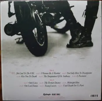 <u>PRESSING INFO</u><br><table class=inf_press><tbody><tr class=inf_info><td class=inf_title>Album:</td><td class=inf_info> My Shame Is True on US Black  </td></tr>
    <td class=inf_title>Pressing:</td><td> First Pressing /??  </td></tr>
    <td class=inf_title>Release Date:</td><td> Apr. 2nd 2013  </td></tr>
    <td class=inf_title>Album Pressed:</td><td> 2013  </td></tr>
    <td class=inf_title>Label:</td><td> Heart&Skull/Epitaph Records 87243-1  </td></tr>
    <td class=inf_title>Insert:</td><td> Printed Matte Inner Sleeve  </td></tr>
    <td class=inf_title>Barcode:</td><td> 0 45778-72431 4  </td></tr>
    <td class=inf_title>Side A Matrix:</td><td> 87243-A CB  </td></tr>
    <td class=inf_title>Side B Matrix:</td><td> 87243-B CB  </td></tr>
    <td class=inf_title>&nbsp;</td><td> <a href=https://www.discogs.com/release/15157332 target=_blank rel=noopener noreferrer>View This Release on Discogs</a>  </tr></tbody></table>
<br><u>PRICING</u><span class='less' style='padding-left: 8px; color: var(--font-colour_grey);'>(prices shown in USD)</span><br><table class='inf_press'><tbody><tr class='inf_info'>
            <td class='inf_title'>Last Sold:</td>
            <td>$10.00 (Apr 27, 2026)</td>
            </tr><tr class='inf_info'>
            <td class='inf_title'>History:</td>
            <td>
                <span class='price-low' title='Sold on Apr 27, 2026'>Low: <span class='price-value'>$10.00</span></span>
                <span class='price-separator'>|</span>
                <span class='price-avg'>Avg: <span class='price-value'>$21.09</span></span>
                <span class='price-separator'>|</span>
                <span class='price-high' title='€29.90 · Sold on Sep 21, 2024'>High: <span class='price-value'>$34.05</span></span>
            </td>
            </tr></tbody></table><br>    <br><br><u>TRACKLIST</u><br><table class='inf_tracks'><tbody><tr>
            <td class='inf_num'>A1</td>
            <td class='inf_trk'>She Lied To The FBI</td>
            <td class='inf_len'>2:49</td>
            <td><a href='#' class='lyric-link' data-album-code='msit' data-song-title='She Lied To The FBI'>Lyrics</a></td></tr><tr>
            <td class='inf_num'>A2</td>
            <td class='inf_trk'>I Wanna Be A Warhol</td>
            <td class='inf_len'>3:07</td>
            <td><a href='#' class='lyric-link' data-album-code='msit' data-song-title='I Wanna Be A Warhol'>Lyrics</a></td></tr><tr>
            <td class='inf_num'>A3</td>
            <td class='inf_trk'>I’m Only Here To Disappoint</td>
            <td class='inf_len'>2:46</td>
            <td><a href='#' class='lyric-link' data-album-code='msit' data-song-title='I’m Only Here To Disappoint'>Lyrics</a></td></tr><tr>
            <td class='inf_num'>A4</td>
            <td class='inf_trk'>Kiss You To Death</td>
            <td class='inf_len'>3:21</td>
            <td><a href='#' class='lyric-link' data-album-code='msit' data-song-title='Kiss You To Death'>Lyrics</a></td></tr><tr>
            <td class='inf_num'>A5</td>
            <td class='inf_trk'>The Temptation Of St. Anthony</td>
            <td class='inf_len'>3:35</td>
            <td><a href='#' class='lyric-link' data-album-code='msit' data-song-title='The Temptation Of St. Anthony'>Lyrics</a></td></tr><tr>
            <td class='inf_num'>A6</td>
            <td class='inf_trk'>I, Pessimist</td>
            <td class='inf_len'>2:11</td>
            <td><a href='#' class='lyric-link' data-album-code='msit' data-song-title='I, Pessimist'>Lyrics</a></td></tr><tr>
            <td class='inf_num'>B1</td>
            <td class='inf_trk'>Only Love</td>
            <td class='inf_len'>4:36</td>
            <td><a href='#' class='lyric-link' data-album-code='msit' data-song-title='Only Love'>Lyrics</a></td></tr><tr>
            <td class='inf_num'>B2</td>
            <td class='inf_trk'>The Torture Doctor</td>
            <td class='inf_len'>3:38</td>
            <td><a href='#' class='lyric-link' data-album-code='msit' data-song-title='The Torture Doctor'>Lyrics</a></td></tr><tr>
            <td class='inf_num'>B3</td>
            <td class='inf_trk'>Midnight Blue</td>
            <td class='inf_len'>2:45</td>
            <td><a href='#' class='lyric-link' data-album-code='msit' data-song-title='Midnight Blue'>Lyrics</a></td></tr><tr>
            <td class='inf_num'>B4</td>
            <td class='inf_trk'>One Last Dance</td>
            <td class='inf_len'>3:29</td>
            <td><a href='#' class='lyric-link' data-album-code='msit' data-song-title='One Last Dance'>Lyrics</a></td></tr><tr>
            <td class='inf_num'>B5</td>
            <td class='inf_trk'>Young Lovers</td>
            <td class='inf_len'>3:31</td>
            <td><a href='#' class='lyric-link' data-album-code='msit' data-song-title='Young Lovers'>Lyrics</a></td></tr><tr>
            <td class='inf_num'>B6</td>
            <td class='inf_trk'>Until Death Do Us Part</td>
            <td class='inf_len'>4:11</td>
            <td><a href='#' class='lyric-link' data-album-code='msit' data-song-title='Until Death Do Us Part'>Lyrics</a></td></tr></tbody></table><br><br>
    <u>NOTES</u><br> none
 - Back