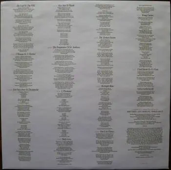 <u>PRESSING INFO</u><br><table class=inf_press><tbody><tr class=inf_info><td class=inf_title>Album:</td><td class=inf_info> My Shame Is True on US Black  </td></tr>
    <td class=inf_title>Pressing:</td><td> First Pressing /??  </td></tr>
    <td class=inf_title>Release Date:</td><td> Apr. 2nd 2013  </td></tr>
    <td class=inf_title>Album Pressed:</td><td> 2013  </td></tr>
    <td class=inf_title>Label:</td><td> Heart&Skull/Epitaph Records 87243-1  </td></tr>
    <td class=inf_title>Insert:</td><td> Printed Matte Inner Sleeve  </td></tr>
    <td class=inf_title>Barcode:</td><td> 0 45778-72431 4  </td></tr>
    <td class=inf_title>Side A Matrix:</td><td> 87243-A CB  </td></tr>
    <td class=inf_title>Side B Matrix:</td><td> 87243-B CB  </td></tr>
    <td class=inf_title>&nbsp;</td><td> <a href=https://www.discogs.com/release/15157332 target=_blank rel=noopener noreferrer>View This Release on Discogs</a>  </tr></tbody></table>
<br><u>PRICING</u><span class='less' style='padding-left: 8px; color: var(--font-colour_grey);'>(prices shown in USD)</span><br><table class='inf_press'><tbody><tr class='inf_info'>
            <td class='inf_title'>Last Sold:</td>
            <td>$10.00 (Apr 27, 2026)</td>
            </tr><tr class='inf_info'>
            <td class='inf_title'>History:</td>
            <td>
                <span class='price-low' title='Sold on Apr 27, 2026'>Low: <span class='price-value'>$10.00</span></span>
                <span class='price-separator'>|</span>
                <span class='price-avg'>Avg: <span class='price-value'>$21.09</span></span>
                <span class='price-separator'>|</span>
                <span class='price-high' title='€29.90 · Sold on Sep 21, 2024'>High: <span class='price-value'>$34.05</span></span>
            </td>
            </tr></tbody></table><br>    <br><br><u>TRACKLIST</u><br><table class='inf_tracks'><tbody><tr>
            <td class='inf_num'>A1</td>
            <td class='inf_trk'>She Lied To The FBI</td>
            <td class='inf_len'>2:49</td>
            <td><a href='#' class='lyric-link' data-album-code='msit' data-song-title='She Lied To The FBI'>Lyrics</a></td></tr><tr>
            <td class='inf_num'>A2</td>
            <td class='inf_trk'>I Wanna Be A Warhol</td>
            <td class='inf_len'>3:07</td>
            <td><a href='#' class='lyric-link' data-album-code='msit' data-song-title='I Wanna Be A Warhol'>Lyrics</a></td></tr><tr>
            <td class='inf_num'>A3</td>
            <td class='inf_trk'>I’m Only Here To Disappoint</td>
            <td class='inf_len'>2:46</td>
            <td><a href='#' class='lyric-link' data-album-code='msit' data-song-title='I’m Only Here To Disappoint'>Lyrics</a></td></tr><tr>
            <td class='inf_num'>A4</td>
            <td class='inf_trk'>Kiss You To Death</td>
            <td class='inf_len'>3:21</td>
            <td><a href='#' class='lyric-link' data-album-code='msit' data-song-title='Kiss You To Death'>Lyrics</a></td></tr><tr>
            <td class='inf_num'>A5</td>
            <td class='inf_trk'>The Temptation Of St. Anthony</td>
            <td class='inf_len'>3:35</td>
            <td><a href='#' class='lyric-link' data-album-code='msit' data-song-title='The Temptation Of St. Anthony'>Lyrics</a></td></tr><tr>
            <td class='inf_num'>A6</td>
            <td class='inf_trk'>I, Pessimist</td>
            <td class='inf_len'>2:11</td>
            <td><a href='#' class='lyric-link' data-album-code='msit' data-song-title='I, Pessimist'>Lyrics</a></td></tr><tr>
            <td class='inf_num'>B1</td>
            <td class='inf_trk'>Only Love</td>
            <td class='inf_len'>4:36</td>
            <td><a href='#' class='lyric-link' data-album-code='msit' data-song-title='Only Love'>Lyrics</a></td></tr><tr>
            <td class='inf_num'>B2</td>
            <td class='inf_trk'>The Torture Doctor</td>
            <td class='inf_len'>3:38</td>
            <td><a href='#' class='lyric-link' data-album-code='msit' data-song-title='The Torture Doctor'>Lyrics</a></td></tr><tr>
            <td class='inf_num'>B3</td>
            <td class='inf_trk'>Midnight Blue</td>
            <td class='inf_len'>2:45</td>
            <td><a href='#' class='lyric-link' data-album-code='msit' data-song-title='Midnight Blue'>Lyrics</a></td></tr><tr>
            <td class='inf_num'>B4</td>
            <td class='inf_trk'>One Last Dance</td>
            <td class='inf_len'>3:29</td>
            <td><a href='#' class='lyric-link' data-album-code='msit' data-song-title='One Last Dance'>Lyrics</a></td></tr><tr>
            <td class='inf_num'>B5</td>
            <td class='inf_trk'>Young Lovers</td>
            <td class='inf_len'>3:31</td>
            <td><a href='#' class='lyric-link' data-album-code='msit' data-song-title='Young Lovers'>Lyrics</a></td></tr><tr>
            <td class='inf_num'>B6</td>
            <td class='inf_trk'>Until Death Do Us Part</td>
            <td class='inf_len'>4:11</td>
            <td><a href='#' class='lyric-link' data-album-code='msit' data-song-title='Until Death Do Us Part'>Lyrics</a></td></tr></tbody></table><br><br>
    <u>NOTES</u><br> none
 - Sleeve2