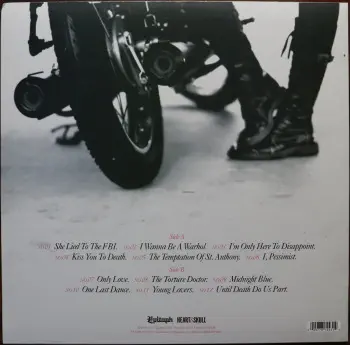 <u>PRESSING INFO</u><br><table class=inf_press><tbody><tr class=inf_info><td class=inf_title>Album:</td><td class=inf_info> My Shame Is True on 'Broken Wing' Blue  </td></tr>
    <td class=inf_title>Pressing:</td><td> Pressing Error /<25  </td></tr>
    <td class=inf_title>Release Date:</td><td> Apr. 2nd 2013  </td></tr>
    <td class=inf_title>Album Pressed:</td><td> 2013  </td></tr>
    <td class=inf_title>Label:</td><td> Heart&Skull/Epitaph Records 87243-1  </td></tr>
    <td class=inf_title>Insert:</td><td> Printed Inner Matte Sleeve  </td></tr>
    <td class=inf_title>Barcode:</td><td> 0 45778-72431 4  </td></tr>
    <td class=inf_title>Side A Matrix:</td><td> 87243-A  </td></tr>
    <td class=inf_title>Side B Matrix:</td><td> 87243-B  </td></tr>
    <td class=inf_title>&nbsp;</td><td> <a href=https://www.discogs.com/release/13642653 target=_blank rel=noopener noreferrer>View This Release on Discogs</a>  </tr></tbody></table>
<br><u>PRICING</u><span class='less' style='padding-left: 8px; color: var(--font-colour_grey);'>(prices shown in USD)</span><br><table class='inf_press'><tbody><tr class='inf_info'>
            <td class='inf_title'>Last Sold:</td>
            <td>$35.00 (Sep 12, 2022)</td>
            </tr><tr class='inf_info'>
            <td class='inf_title'>History:</td>
            <td>
                <span class='price-low' title='Sold on Sep 12, 2022'>Low: <span class='price-value'>$35.00</span></span>
                <span class='price-separator'>|</span>
                <span class='price-avg'>Avg: <span class='price-value'>$35.00</span></span>
                <span class='price-separator'>|</span>
                <span class='price-high' title='Sold on Sep 12, 2022'>High: <span class='price-value'>$35.00</span></span>
            </td>
            </tr></tbody></table><br>    <br><br><u>TRACKLIST</u><br><table class='inf_tracks'><tbody><tr>
            <td class='inf_num'>A1</td>
            <td class='inf_trk'>She Lied To The FBI</td>
            <td class='inf_len'>2:49</td>
            <td><a href='#' class='lyric-link' data-album-code='msit' data-song-title='She Lied To The FBI'>Lyrics</a></td></tr><tr>
            <td class='inf_num'>A2</td>
            <td class='inf_trk'>I Wanna Be A Warhol</td>
            <td class='inf_len'>3:07</td>
            <td><a href='#' class='lyric-link' data-album-code='msit' data-song-title='I Wanna Be A Warhol'>Lyrics</a></td></tr><tr>
            <td class='inf_num'>A3</td>
            <td class='inf_trk'>I’m Only Here To Disappoint</td>
            <td class='inf_len'>2:46</td>
            <td><a href='#' class='lyric-link' data-album-code='msit' data-song-title='I’m Only Here To Disappoint'>Lyrics</a></td></tr><tr>
            <td class='inf_num'>A4</td>
            <td class='inf_trk'>Kiss You To Death</td>
            <td class='inf_len'>3:21</td>
            <td><a href='#' class='lyric-link' data-album-code='msit' data-song-title='Kiss You To Death'>Lyrics</a></td></tr><tr>
            <td class='inf_num'>A5</td>
            <td class='inf_trk'>The Temptation Of St. Anthony</td>
            <td class='inf_len'>3:35</td>
            <td><a href='#' class='lyric-link' data-album-code='msit' data-song-title='The Temptation Of St. Anthony'>Lyrics</a></td></tr><tr>
            <td class='inf_num'>A6</td>
            <td class='inf_trk'>I, Pessimist</td>
            <td class='inf_len'>2:11</td>
            <td><a href='#' class='lyric-link' data-album-code='msit' data-song-title='I, Pessimist'>Lyrics</a></td></tr><tr>
            <td class='inf_num'>B1</td>
            <td class='inf_trk'>Only Love</td>
            <td class='inf_len'>4:36</td>
            <td><a href='#' class='lyric-link' data-album-code='msit' data-song-title='Only Love'>Lyrics</a></td></tr><tr>
            <td class='inf_num'>B2</td>
            <td class='inf_trk'>The Torture Doctor</td>
            <td class='inf_len'>3:38</td>
            <td><a href='#' class='lyric-link' data-album-code='msit' data-song-title='The Torture Doctor'>Lyrics</a></td></tr><tr>
            <td class='inf_num'>B3</td>
            <td class='inf_trk'>Midnight Blue</td>
            <td class='inf_len'>2:45</td>
            <td><a href='#' class='lyric-link' data-album-code='msit' data-song-title='Midnight Blue'>Lyrics</a></td></tr><tr>
            <td class='inf_num'>B4</td>
            <td class='inf_trk'>One Last Dance</td>
            <td class='inf_len'>3:29</td>
            <td><a href='#' class='lyric-link' data-album-code='msit' data-song-title='One Last Dance'>Lyrics</a></td></tr><tr>
            <td class='inf_num'>B5</td>
            <td class='inf_trk'>Young Lovers</td>
            <td class='inf_len'>3:31</td>
            <td><a href='#' class='lyric-link' data-album-code='msit' data-song-title='Young Lovers'>Lyrics</a></td></tr><tr>
            <td class='inf_num'>B6</td>
            <td class='inf_trk'>Until Death Do Us Part</td>
            <td class='inf_len'>4:11</td>
            <td><a href='#' class='lyric-link' data-album-code='msit' data-song-title='Until Death Do Us Part'>Lyrics</a></td></tr></tbody></table><br><br>
    <u>NOTES</u><br> This is a pressing plant error. MSIT was not intended to be on 'Broken Wing' Blue. Its thought that approximately 25 copies made it out like this.
 - Back