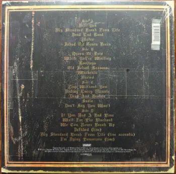 <u>PRESSING INFO</u><br><table class=inf_press><tbody><tr class=inf_info><td class=inf_title>Album:</td><td class=inf_info> Remains on Green Grey Marble | Green Grey Marble  </td></tr>
    <td class=inf_title>Pressing:</td><td> First Pressing /400  </td></tr>
    <td class=inf_title>Release Date:</td><td> Jan. 31st 2007  </td></tr>
    <td class=inf_title>Album Pressed:</td><td> 2007  </td></tr>
    <td class=inf_title>Label:</td><td> Vagrant Records/Cobraside CSDLP1111  </td></tr>
    <td class=inf_title>Insert:</td><td> Double Sided Matte  </td></tr>
    <td class=inf_title>Barcode:</td><td> 8 29707-95111 4  </td></tr>
    <td class=inf_title>Side A Matrix:</td><td> CSDLP-1111-A  </td></tr>
    <td class=inf_title>Side B Matrix:</td><td> CSDLP-1111-B  </td></tr>
    <td class=inf_title>Side C Matrix:</td><td> CSDLP-1111-C  </td></tr>
    <td class=inf_title>Side D Matrix:</td><td> CSDLP-1111-D  </td></tr>
    <td class=inf_title>&nbsp;</td><td> <a href=https://www.discogs.com/release/1584634 target=_blank rel=noopener noreferrer>View This Release on Discogs</a>  </tr></tbody></table>
<br><u>PRICING</u><span class='less' style='padding-left: 8px; color: var(--font-colour_grey);'>(prices shown in USD)</span><br><table class='inf_press'><tbody><tr class='inf_info'>
            <td class='inf_title'>Last Sold:</td>
            <td>$190.00 (Aug 7, 2021)</td>
            </tr><tr class='inf_info'>
            <td class='inf_title'>History:</td>
            <td>
                <span class='price-low' title='Sold on Aug 14, 2015'>Low: <span class='price-value'>$24.99</span></span>
                <span class='price-separator'>|</span>
                <span class='price-avg'>Avg: <span class='price-value'>$71.81</span></span>
                <span class='price-separator'>|</span>
                <span class='price-high' title='Sold on Aug 7, 2021'>High: <span class='price-value'>$190.00</span></span>
            </td>
            </tr></tbody></table><br>    <br><br><u>TRACKLIST</u><br><table class='inf_tracks'><tbody><tr>
            <td class='inf_num'>A1</td>
            <td class='inf_trk'>Hell Yes</td>
            <td class='inf_len'>3:49</td>
            <td><a href='#' class='lyric-link' data-album-code='remains' data-song-title='Hell Yes'>Lyrics</a></td></tr><tr>
            <td class='inf_num'>A2</td>
            <td class='inf_trk'>My Standard Break From Life</td>
            <td class='inf_len'>2:34</td>
            <td><a href='#' class='lyric-link' data-album-code='remains' data-song-title='My Standard Break From Life'>Lyrics</a></td></tr><tr>
            <td class='inf_num'>A3</td>
            <td class='inf_trk'>Dead End Road</td>
            <td class='inf_len'>3:08</td>
            <td><a href='#' class='lyric-link' data-album-code='remains' data-song-title='Dead End Road'>Lyrics</a></td></tr><tr>
            <td class='inf_num'>A4</td>
            <td class='inf_trk'>Metro</td>
            <td class='inf_len'>3:41</td>
            <td><a href='#' class='lyric-link' data-album-code='remains' data-song-title='Metro'>Lyrics</a></td></tr><tr>
            <td class='inf_num'>A5</td>
            <td class='inf_trk'>Jaked On Green Beers</td>
            <td class='inf_len'>3:27</td>
            <td><a href='#' class='lyric-link' data-album-code='remains' data-song-title='Jaked On Green Beers'>Lyrics</a></td></tr><tr>
            <td class='inf_num'>B1</td>
            <td class='inf_trk'>Queen Of Pain</td>
            <td class='inf_len'>3:56</td>
            <td><a href='#' class='lyric-link' data-album-code='remains' data-song-title='Queen Of Pain'>Lyrics</a></td></tr><tr>
            <td class='inf_num'>B2</td>
            <td class='inf_trk'>While You’re Waiting</td>
            <td class='inf_len'>4:06</td>
            <td><a href='#' class='lyric-link' data-album-code='remains' data-song-title='While You’re Waiting'>Lyrics</a></td></tr><tr>
            <td class='inf_num'>B3</td>
            <td class='inf_trk'>Rooftops</td>
            <td class='inf_len'>2:15</td>
            <td><a href='#' class='lyric-link' data-album-code='remains' data-song-title='Rooftops'>Lyrics</a></td></tr><tr>
            <td class='inf_num'>B4</td>
            <td class='inf_trk'>Old School Reasons</td>
            <td class='inf_len'>2:51</td>
            <td><a href='#' class='lyric-link' data-album-code='remains' data-song-title='Old School Reasons'>Lyrics</a></td></tr><tr>
            <td class='inf_num'>B5</td>
            <td class='inf_trk'>Warbrain</td>
            <td class='inf_len'>2:28</td>
            <td><a href='#' class='lyric-link' data-album-code='remains' data-song-title='Warbrain'>Lyrics</a></td></tr><tr>
            <td class='inf_num'>B6</td>
            <td class='inf_trk'>Buried</td>
            <td class='inf_len'>3:16</td>
            <td><a href='#' class='lyric-link' data-album-code='remains' data-song-title='Buried'>Lyrics</a></td></tr><tr>
            <td class='inf_num'>C1</td>
            <td class='inf_trk'>Fine Without You</td>
            <td class='inf_len'>3:15</td>
            <td><a href='#' class='lyric-link' data-album-code='remains' data-song-title='Fine Without You'>Lyrics</a></td></tr><tr>
            <td class='inf_num'>C2</td>
            <td class='inf_trk'>Hating Every Minute</td>
            <td class='inf_len'>3:03</td>
            <td><a href='#' class='lyric-link' data-album-code='remains' data-song-title='Hating Every Minute'>Lyrics</a></td></tr><tr>
            <td class='inf_num'>C3</td>
            <td class='inf_trk'>Dead And Broken</td>
            <td class='inf_len'>2:09</td>
            <td><a href='#' class='lyric-link' data-album-code='remains' data-song-title='Dead And Broken'>Lyrics</a></td></tr><tr>
            <td class='inf_num'>C4</td>
            <td class='inf_trk'>Sadie</td>
            <td class='inf_len'>4:38</td>
            <td><a href='#' class='lyric-link' data-album-code='remains' data-song-title='Sadie'>Lyrics</a></td></tr><tr>
            <td class='inf_num'>C5</td>
            <td class='inf_trk'>Don’t Say You Won’t</td>
            <td class='inf_len'>2:20</td>
            <td><a href='#' class='lyric-link' data-album-code='remains' data-song-title='Don’t Say You Won’t'>Lyrics</a></td></tr><tr>
            <td class='inf_num'>D1</td>
            <td class='inf_trk'>If You Had A Bad Time</td>
            <td class='inf_len'>3:38</td>
            <td><a href='#' class='lyric-link' data-album-code='remains' data-song-title='If You Had A Bad Time'>Lyrics</a></td></tr><tr>
            <td class='inf_num'>D2</td>
            <td class='inf_trk'>Wait For The Blackout</td>
            <td class='inf_len'>3:28</td>
            <td><a href='#' class='lyric-link' data-album-code='remains' data-song-title='Wait For The Blackout'>Lyrics</a></td></tr><tr>
            <td class='inf_num'>D3</td>
            <td class='inf_trk'>We Can Never Break Up</td>
            <td class='inf_len'>3:10</td>
            <td><a href='#' class='lyric-link' data-album-code='remains' data-song-title='We Can Never Break Up'>Lyrics</a></td></tr><tr>
            <td class='inf_num'>D4</td>
            <td class='inf_trk'>Dethbed (Live)</td>
            <td class='inf_len'>3:12</td>
            <td><a href='#' class='lyric-link' data-album-code='remains' data-song-title='Dethbed (Live)'>Lyrics</a></td></tr><tr>
            <td class='inf_num'>D5</td>
            <td class='inf_trk'>My Standard Break From Life (Live Acoustic)</td>
            <td class='inf_len'>3:42</td>
            <td><a href='#' class='lyric-link' data-album-code='remains' data-song-title='My Standard Break From Life (Live Acoustic)'>Lyrics</a></td></tr><tr>
            <td class='inf_num'>D6</td>
            <td class='inf_trk'>I’m Dying Tomorrow (Live)</td>
            <td class='inf_len'>2:31</td>
            <td><a href='#' class='lyric-link' data-album-code='remains' data-song-title='I’m Dying Tomorrow (Live)'>Lyrics</a></td></tr></tbody></table><br><br>
    <u>NOTES</u><br> Gatefold sleeve
 - Back