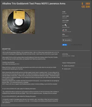 <u>PRESSING INFO</u><br><table class=inf_press><tbody><tr class=inf_info><td class=inf_title>Album:</td><td class=inf_info> Goddamnit Redux (Test Press) on Black 7/10 (Numbered White Labels)  </td></tr>
    <td class=inf_title>Pressing:</td><td> First Pressing /10  </td></tr>
    <td class=inf_title>Release Date:</td><td> Feb. 15th 2021  </td></tr>
    <td class=inf_title>Album Pressed:</td><td> 2021  </td></tr>
    <td class=inf_title>Label:</td><td> Asianman Records AM-160  </td></tr>
    <td class=inf_title>Insert:</td><td> none  </td></tr>
    <td class=inf_title>Barcode:</td><td> none  </td></tr>
    <td class=inf_title>Side A Matrix:</td><td> 74940E1/B GOD  </td></tr>
    <td class=inf_title>Side B Matrix:</td><td> 74940E2/A DAMNIT!  </td></tr>
    <td class=inf_title>&nbsp;</td><td> <a href=https://www.discogs.com/release/17069166 target=_blank rel=noopener noreferrer>View This Release on Discogs</a>  </tr></tbody></table>
<br><u>PRICING</u><span class='less' style='padding-left: 8px; color: var(--font-colour_grey);'>(prices shown in USD)</span><br><table class='inf_press'><tbody><tr class='inf_info'>
            <td class='inf_title'>Last Sold:</td>
            <td>$179.99 (Jun 6, 2021)</td>
            </tr><tr class='inf_info'>
            <td class='inf_title'>History:</td>
            <td>
                <span class='price-low' title='Sold on Jun 6, 2021'>Low: <span class='price-value'>$179.99</span></span>
                <span class='price-separator'>|</span>
                <span class='price-avg'>Avg: <span class='price-value'>$179.99</span></span>
                <span class='price-separator'>|</span>
                <span class='price-high' title='Sold on Jun 6, 2021'>High: <span class='price-value'>$179.99</span></span>
            </td>
            </tr></tbody></table><br>    
    <u>NOTES</u><br> Came in plain white sleeve with numbered white pressing labels.
 - Auth